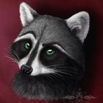  anthro green_eyes headshot_portrait male mammal portrait raccoon solo ykoriana 