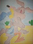  anal anal_penetration anthro avian balls big_dom_small_sub bird cactus canine cum cum_in_ass cum_inside desert duo eyes_closed gay jazmin22lg kissing looney_tunes male mammal penetration penis roadrunner sex size_difference traditional_media_(artwork) warner_brothers wile_e._coyote 