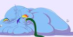  cutie_mark equine female friendship_is_magic hair inflation mammal morbidly_obese multicolored_hair my_little_pony nude overweight pegasus plain_background rainbow_dash_(mlp) rainbow_hair solo wings 