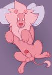  balls concupisco cute erection feline lion lion_(steven_universe) male mammal mane penis pink_body solo steven_universe 