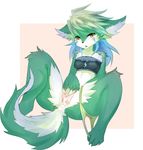  2014 anthro black_nose blue_hair blush brown_eyes canine clothed clothing costom10 cum cum_in_pussy cum_inside female fox fur green_fur hair looking_at_viewer mammal open_mouth panties panties_down pussy reclining sitting solo underwear white_fur 