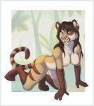  all_fours anthro anyare anyare_(character) breasts feline female hanging_breasts lion looking_at_viewer mammal nude solo whiskers 