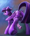  2014 animal_genitalia anus balls butt caboni32 cutie_mark equine feral friendship_is_magic fur hair herm horn horsecock intersex mammal my_little_pony penis purple_eyes purple_fur pussy solo twilight_sparkle_(mlp) underhoof winged_unicorn wings 