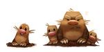  ambiguous_gender angry black_eyes cryptid-creations diglett dugtrio frown happy mammal mole nintendo open_mouth plain_background pok&eacute;mon smile video_games 