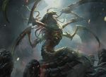  aleksi_briclot ambiguous_gender feral magic_the_gathering nightmare_fuel official_art raised_arm sliver solo tentacles 