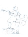  2014 anthro back big_butt butt canine ear_piercing female fox huge_butt jindragowolf krystal mammal nintendo nude piercing polearm sandals solo star_fox step_pose tail_band tattoo thick_thighs video_games wide_hips 