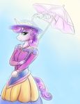  2014 anthro anthrofied clothing day dress equine female friendship_is_magic green_eyes hair hat horn looking_at_viewer mammal my_little_pony parasol pink_hair purple_hair solo sweetie_belle_(mlp) unicorn viwrastupr 