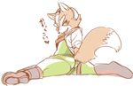  &lt;3 1boshi anthro blush butt canine clothing fox fox_mccloud japanese_text looking_at_viewer male mammal nintendo presenting presenting_hindquarters solo splits spread_legs spreading star_fox teasing text tight_clothing video_games 