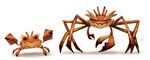  ambiguous_gender arthropod black_eyes claws crab crustacean cryptid-creations cute duo kingler krabby looking_at_viewer marine nintendo plain_background pok&eacute;mon video_games 