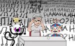  annoyed balloon_boy_(fnaf) blue_eyes english_text five_nights_at_freddy&#039;s five_nights_at_freddy&#039;s_2 group human jeremy_fitzgerald male mammal marionette_(fnaf) music puppet text 