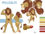  anthro balls biceps butt digitigrade erection feline flaccid flexing front_view fur glans humanoid_penis lion male mammal mane model_sheet muscles negger nude pawpads paws penis pointing pubes rear_view retracted_foreskin smile solo tail_tuft tuft uncut yellow_eyes 