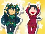  1girl armor black_hair caramelldansen china_dress chinese_clothes dragon_shiryuu dress kio_kaina saint_seiya shunrei 