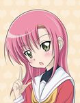  hairband hayate_no_gotoku! heart katsura_hinagiku long_hair neneri pink_hair pointing school_uniform solo yellow_eyes 