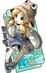  blonde_hair blue_eyes fruit_punch hat moriya_suwako solo touhou 