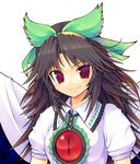  black_hair bow commentary_request ebizome eyes highres long_hair red_eyes reiuji_utsuho solo touhou 