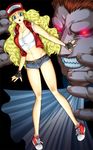  breasts capcom dark darkstalkers demitri_maximoff genderswap king_of_fighters kof large_breasts midnight_bliss shoes sneakers snk terry_bogard vampire vampire_(game) 