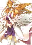  akishima_kei angel_wings ar_tonelico ar_tonelico_ii chroche_latel_pastalie closed_eyes long_hair solo wings 