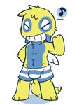 2014 3_toes anthro blush boxers clenched_teeth clothing dunsparce fur male musical_note nintendo oob pok&eacute;mon solo star teeth toes underwear video_games 