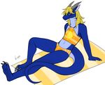  anthro arki beach clothing crossdressing dragon eyewear girly glasses gryphonslade hindpaw male outside paws scalie seaside solo swimsuit tankini 