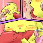  2013 alternate_color blush cum cum_in_mouth cum_inside cumshot disembodied_penis fan_character fellatio feral glory_hole group humanoid_penis licking male milachu milachu92 nintendo oral orgasm penis pikachu pok&eacute;mon saliva sex solo_focus tongue tongue_out video_games 