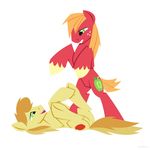  big_macintosh_(mlp) braeburn_(mlp) cutie_mark duo equine freckles friendship_is_magic hair horse hoverrover male mammal my_little_pony pony smile two_tone_hair 