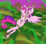  2014 anthro anthrofied breasts equine female friendship_is_magic fur hair horn looking_at_viewer mammal masturbation my_little_pony nude pink_fur princess_cadance_(mlp) scorpdk solo tentacles winged_unicorn wings 