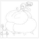  adventure_time big_breasts big_butt breasts butt cleavage clothed clothing english_text female finn_the_human hair huge_breasts huge_butt human hyper hyper_breasts long_hair macro male mammal marceline open_mouth text thick_thighs vampire wide_hips 