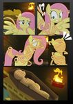  2014 ?! bdsm blue_eyes bondage bound coffin comic cutie_mark equine female feral fire fluttershy_(mlp) friendship_is_magic hair inside mammal mummification my_little_pony pegasus pink_hair radiantrealm sarcophagus solo tomb torch underground wings 