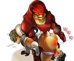  alien balls butt clothing crying daire301 duo erection gay grunt_(mass_effect) humanoid_penis krogan male mass_effect penis precum spanking tears underwear urdnot_wrex video_games 