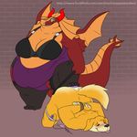  2014 azet bound butt canine dingo dog dominatrix dragon duo ear_piercing female gauged_ear happydingo heyitshappydoodles mairad male mammal master obese overweight piercing plug scalie sex_toy submissive vibrator voluptuous 