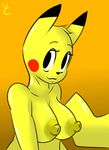  2014 anthro breasts female long_ears mammal nintendo nipples nude pikachu pok&eacute;mon rodent smile solo video_games virate-chip 
