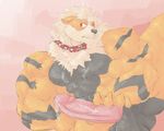  abs arcanine balls biceps big_muscles big_penis black_fur blush canine collar cum cum_on_chest erection fur hand_on_penis male mammal masturbation muscles nintendo one_eye_closed orange_fur pecs penis pok&eacute;mon red_eyes signirsol solo video_games 