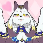  breasts canine dog female furbook_heroes hair kemono long_hair looking_at_viewer mammal solo unknown_artist yellow_eyes 