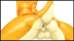  2014 anthro anus backsack balls blue_anus butt butt_shot crobat_(artist) fan_character male mario_bros nintendo plain_background raised_tail rear_view scalie solo thick_thighs toshi_(crobat) video_games white_background white_scales yellow_scales yoshi 