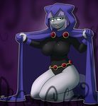 2014 anthro big_breasts breasts cape cosplay earth_pony equine female friendship_is_magic hood horse mammal maud_pie_(mlp) my_little_pony pony raven_(teen_titans) solo strangerdanger teen_titans 