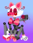  &lt;3 anthro bow canine eyes_closed female five_nights_at_freddy&#039;s five_nights_at_freddy&#039;s_2 fox lipstick mammal mangle_(fnaf) multi_head sitting smile snaxattacks solo 