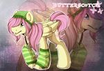  2014 arm_warmers blue_eyes clothing crossgender cutie_mark equine fluttershy_(mlp) friendship_is_magic hair hat male mammal my_little_pony necklace pegasus pink_hair portrait rainbowscreen solo wings ☮ 