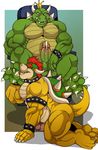  all_fours anthro arody balls bowser claws crown cum cum_on_feet cum_on_penis dragon duo erection eyes_closed foot_fetish gay hindpaw horn king_koopa licking male mario_bros muscles mutant_serpentina nintendo nude paws penis reptile scalie sitting toe_claws tongue tongue_out turtle video_games 