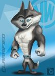  2014 abs agent_classified anthro arctic_wolf blue_eyes canine character_from_animated_feature_film dreamworks gyrowoof madagascar male mammal north_wind solo standing the_penguins_of_madagascar toony watch wolf 