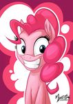  2014 cute digital_media_(artwork) earth_pony equine female feral friendship_is_magic happy horse mammal my_little_pony mysticalpha pinkie_pie_(mlp) pony smile solo 