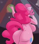  2014 anthro anthrofied butt cutie_mark dancing earth_pony equine female friendship_is_magic fur hair horse long_hair mammal my_little_pony nude pink_fur pink_hair pinkie_pie_(mlp) pony rear_view sanders solo 