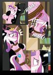  2014 ?! bdsm bondage bound cloak comic cutie_mark duo equine female friendship_is_magic gag glowing glowing_eyes hair hood horn levitation magic mammal multicolored_hair my_little_pony princess_cadance_(mlp) purple_eyes radiantrealm rope rope_bondage sparkles surprise white_eyes winged_unicorn wings 