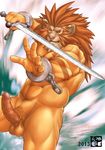  bomb_(artist) feline leo_(red_earth) lion male mammal red_earth solo 