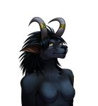  2014 alpha_channel anthro black_fur black_hair breasts canine cheek_tuft female fur green_eyes hair horn mammal paralee_(character) plain_background ratte solo tears transparent_background video_games warcraft were werewolf worgen world_of_warcraft 