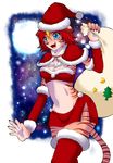  blue_eyes cat christmas_outfit feline female hair kemono mammal red_hair short_hair tiger 由薙六瑪＠一次創作 