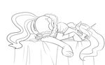  anus black_and_white butt clothing cutie_mark equine female friendship_is_magic gylin hair horn long_hair looking_at_viewer mammal monochrome my_little_pony princess_luna_(mlp) pussy smile solo 