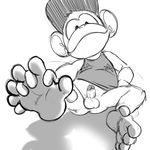  balls bottomless clothed clothing diddy_kong half-dressed hat hindpaw jerseydevil male mammal monkey paws penis primate sketch solo 