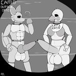  animatronic anthro avian balls canine chica_(fnaf) dickgirl duo five_nights_at_freddy&#039;s fox foxy_(fnaf) intersex machine male mammal mechanical penis pfh robot 
