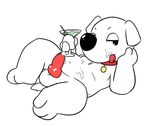  alcohol balls beverage brian_griffin canine cum dog erection family_guy knot male mammal paperclip_(artist) penis solo 