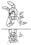  english_text five_nights_at_freddy&#039;s five_nights_at_freddy&#039;s_2 lagomorph machine male mammal mechanical monochrome rabbit robot text toy_bonnie_(fnaf) 